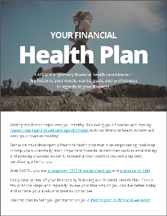 Your financial health plan