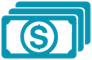 Dollars Icon Teal (Small) Dollars Icon